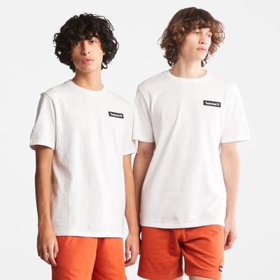 Timberland Heavyweight Logo Tişört Kadın Beyaz | TR-9780P
