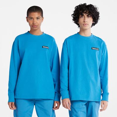 Timberland Heavyweight Long-Sleeve Tişört Kadın Açık Mavi | TR-3625C
