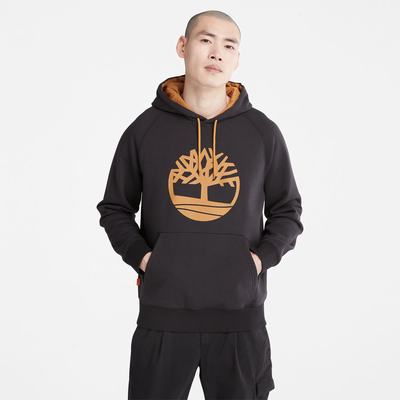Timberland Heritage Logo Kapüşonlu Sweatshirt Erkek Siyah | TR-3759U
