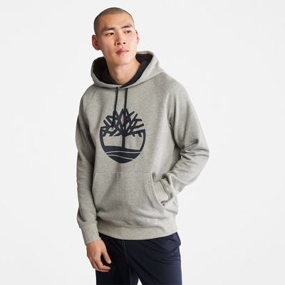 Timberland Heritage Logo Kapüşonlu Sweatshirt Erkek Gri | TR-6245P