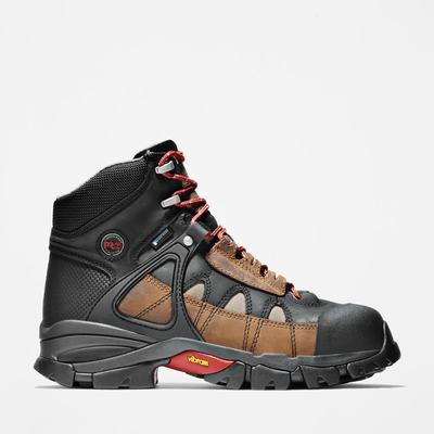 Timberland Hyperion Alloy Burunlu Waterproof Iş Botu Erkek Kahverengi Siyah | TR-3865Q