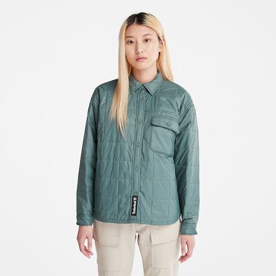 Timberland Kapitone Overshirt Ceket Kadın Yeşil | TR-3042L