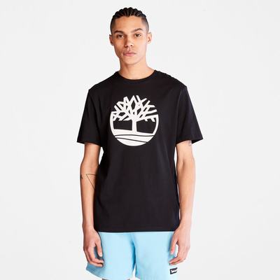 Timberland Kennebec River Tree Logo Tişört Erkek Siyah | TR-0794Y
