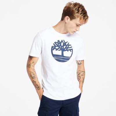 Timberland Kennebec River Tree Logo Tişört Erkek Beyaz | TR-9018E