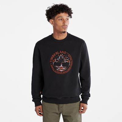 Timberland Little Cold River Boucle Crewneck Tişörtü Erkek Siyah | TR-7130F