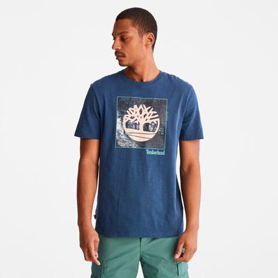Timberland Logo Slub Tişört Erkek Koyu | TR-1503Z