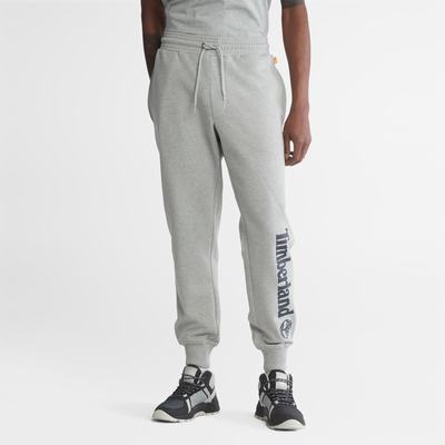 Timberland Logo Sweatpants Pantolon Erkek Gri Koyu Mavi | TR-3905P