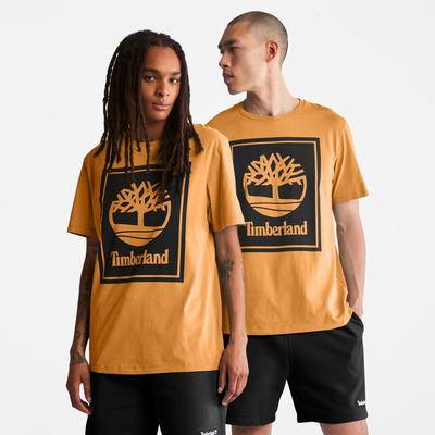 Timberland Logo Tişört Kadın Kahverengi Siyah | TR-5208G