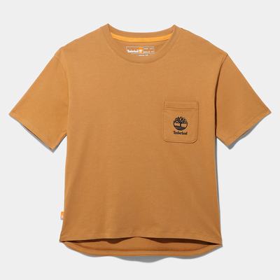 Timberland Logo-pocket Tişört Kadın Açık Kahverengi | TR-6234N