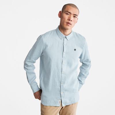 Timberland Mill River LS Linen Gömlek Erkek Açık Mavi | TR-2069G