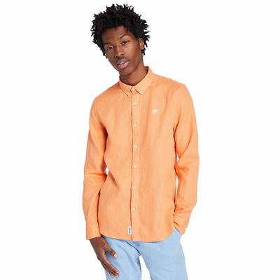 Timberland Mill River LS Linen Gömlek Erkek Turuncu | TR-8917F