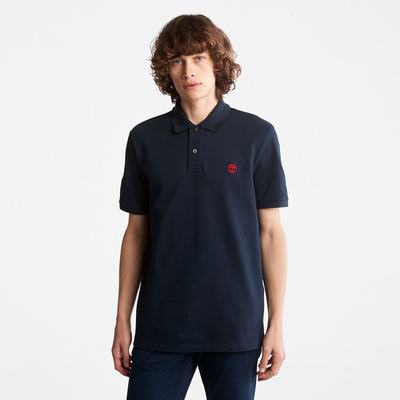 Timberland Millers River Pique Polo Gömlek Erkek Lacivert | TR-5087Z