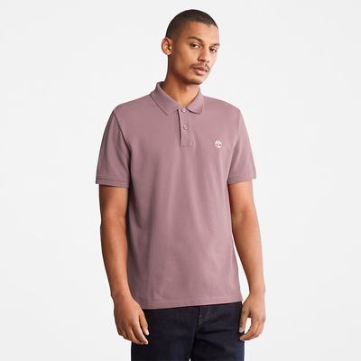 Timberland Millers River Pique Polo Gömlek Erkek Mor | TR-8425D