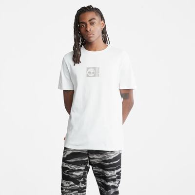 Timberland Mini-Logo T-Shirt with TimberFresh™ Teknolojileri Tişört Erkek Beyaz | TR-7418M
