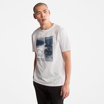 Timberland Mountains-to-Rivers Print Tişört Erkek Beyaz | TR-9234M