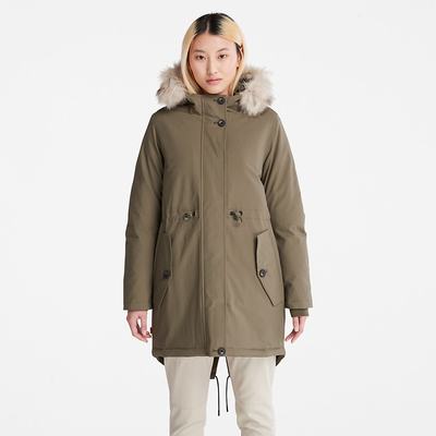 Timberland Mt. Kelsey Fleece-Astar Parka Ceketler Kadın Koyu Yeşil | TR-6047P