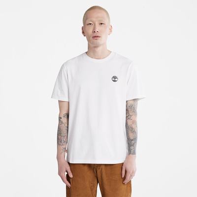 Timberland Multi-Logo Back-Graphic Tişört Erkek Beyaz | TR-8012G