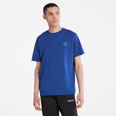 Timberland Multi-Logo Back-Graphic Tişört Erkek Mavi | TR-9275H