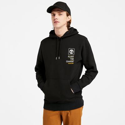 Timberland Nature Needs Heroes™ Graphic Kapüşonlu Sweatshirt Erkek Siyah | TR-1658Z