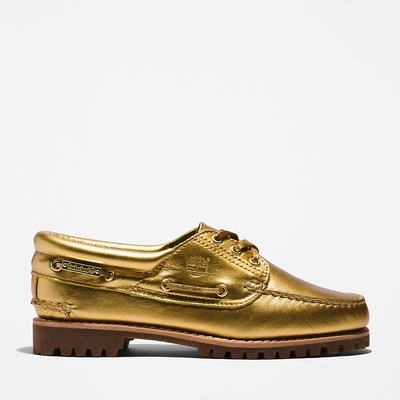 Timberland Noreen 3-Eye Lug Handsewn Tekne Ayakkabısı Kadın Altın | TR-4985V