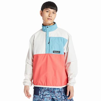 Timberland Outdoor Archive Anorak Ceket Erkek Beyaz Kırmızı | TR-5289F