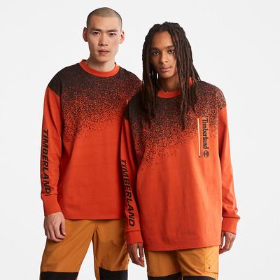 Timberland Outdoor Archive Long-sleeved Graphic Tişört Erkek Turuncu | TR-0971C