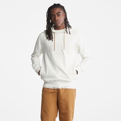 Timberland Outdoor Heritage EK+ Recycled-Pamuklu Graphic Kapüşonlu Sweatshirt Erkek Beyaz | TR-9102K