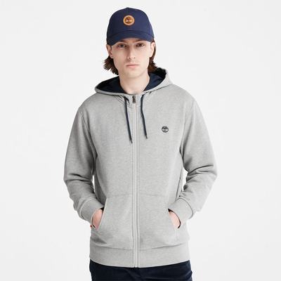 Timberland Oyster River Zip Kapüşonlu Sweatshirt Erkek Gri | TR-0372C