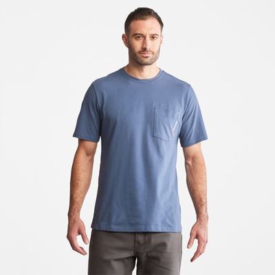 Timberland PRO® Base Plate Blended Kısa-Sleeve Tişört Erkek Indigo | TR-2948U