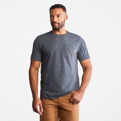 Timberland PRO® Base Plate Blended Kısa-Sleeve Tişört Erkek Lacivert | TR-7351Y