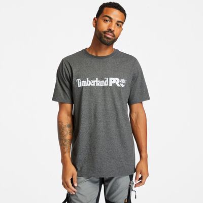 Timberland PRO® Base Plate Kısa-Sleeve Logo Tişört Erkek Koyu Gri | TR-9734Q