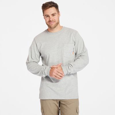 Timberland PRO® Base Plate Long-Sleeve Tişört Erkek Gri | TR-0148N