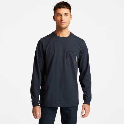 Timberland PRO® Base Plate Long-Sleeve Tişört Erkek Lacivert | TR-6370C