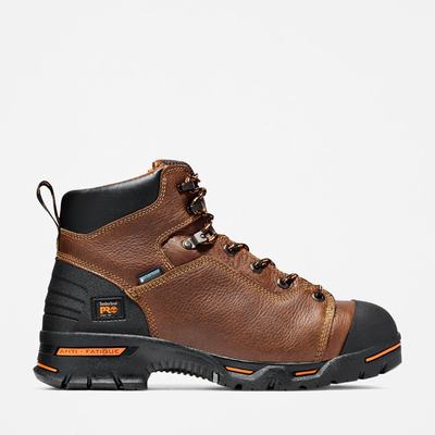 Timberland PRO® Endurance 6" Steel Burunlu Waterproof Iş Botu Erkek Kahverengi | TR-0598X
