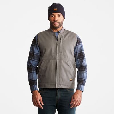 Timberland PRO® Gritman Astar Kanvas Yelek Erkek Pewter | TR-7851D