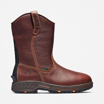 Timberland PRO® Helix HD Pull On Waterproof Iş Botu Erkek Kırmızı Kahverengi | TR-1678H
