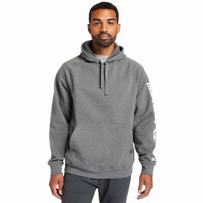 Timberland PRO® Hood Honcho Sport Kapüşonlu Sweatshirt Erkek Koyu Gri Beyaz | TR-4081N