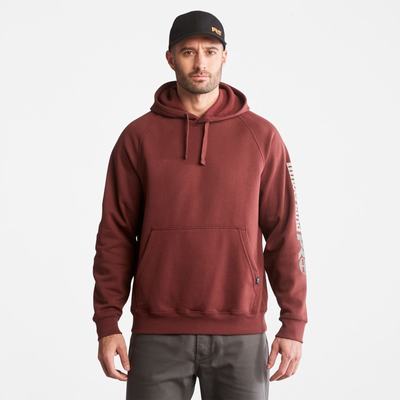 Timberland PRO® Hood Honcho Sport Kapüşonlu Sweatshirt Erkek Bordo | TR-8305B