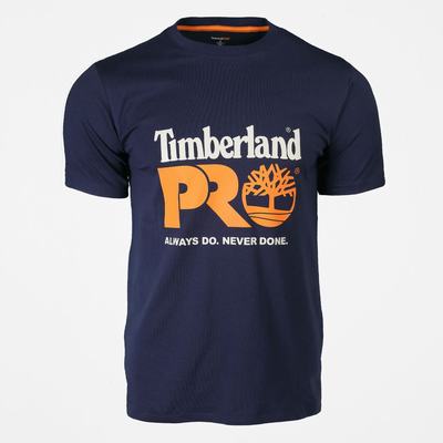 Timberland PRO® Pamuklu Core Logo Tişört Erkek Lacivert | TR-2564D