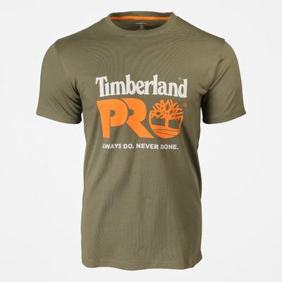 Timberland PRO® Pamuklu Core Logo Tişört Erkek Zeytin Yeşili | TR-8219F