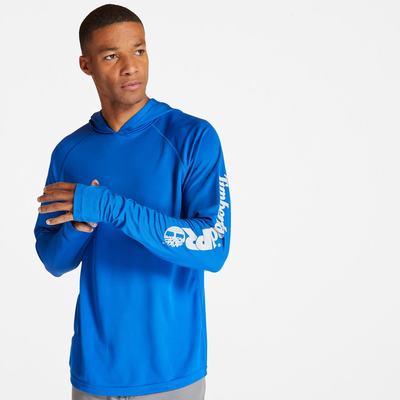 Timberland PRO® Wicking Good Kapüşonlu Sweatshirt Erkek Mavi | TR-6534V