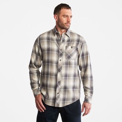 Timberland PRO® Woodfort Midweight Flannel İş Gömlek Erkek Gri | TR-6805V