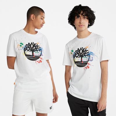 Timberland Paint Pride Tişört Kadın Beyaz | TR-2148U