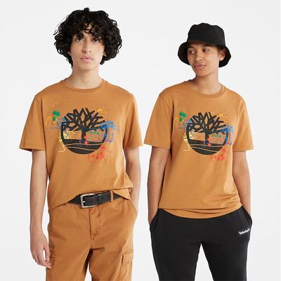 Timberland Paint Pride Tişört Kadın Kahverengi | TR-5180Y