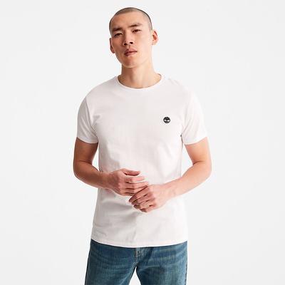 Timberland Pamuklu Logo Tişört Erkek Beyaz | TR-3506M