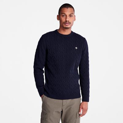 Timberland Phillips Brook Cable-knit Kazak Erkek Lacivert | TR-2091C