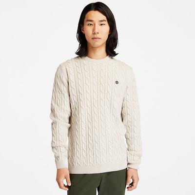 Timberland Phillips Brook Cable-knit Kazak Erkek Beyaz | TR-6189E