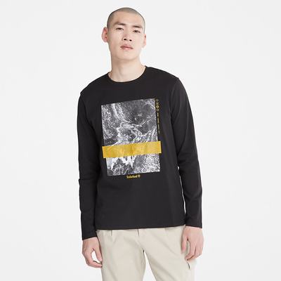 Timberland Photographic Print LS Tişört Erkek Siyah | TR-1375D