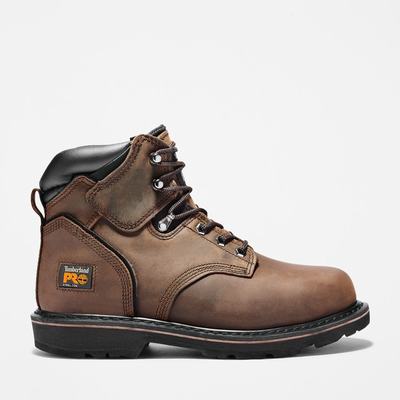 Timberland Pit Boss 6" Steel Burunlu Iş Botu Erkek Kahverengi | TR-2890T