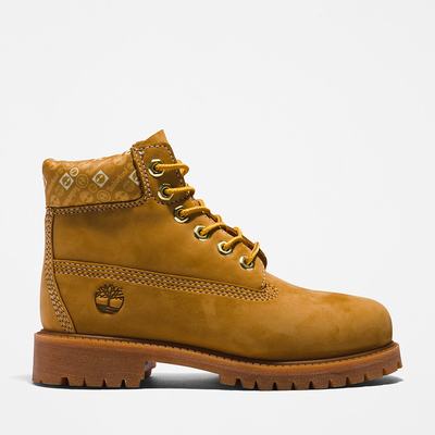 Timberland Premium 6 Inch Bot Çocuk Sarı Beyaz | TR-9806L